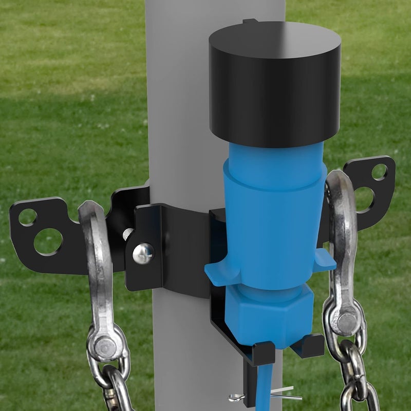 Lusheer Trailer Towing Organizer for 7 Way Plug,Heavy Duty Steel for Travel Trailer Accessories，Sturdy, Anti-Rust, 1 Pack, Trailer Towing Chain Holder - Image 5